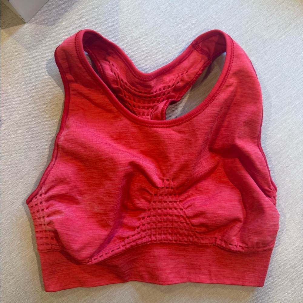 Sweaty Betty Red Sports Bra Seamless Design Moisture-Wicking
